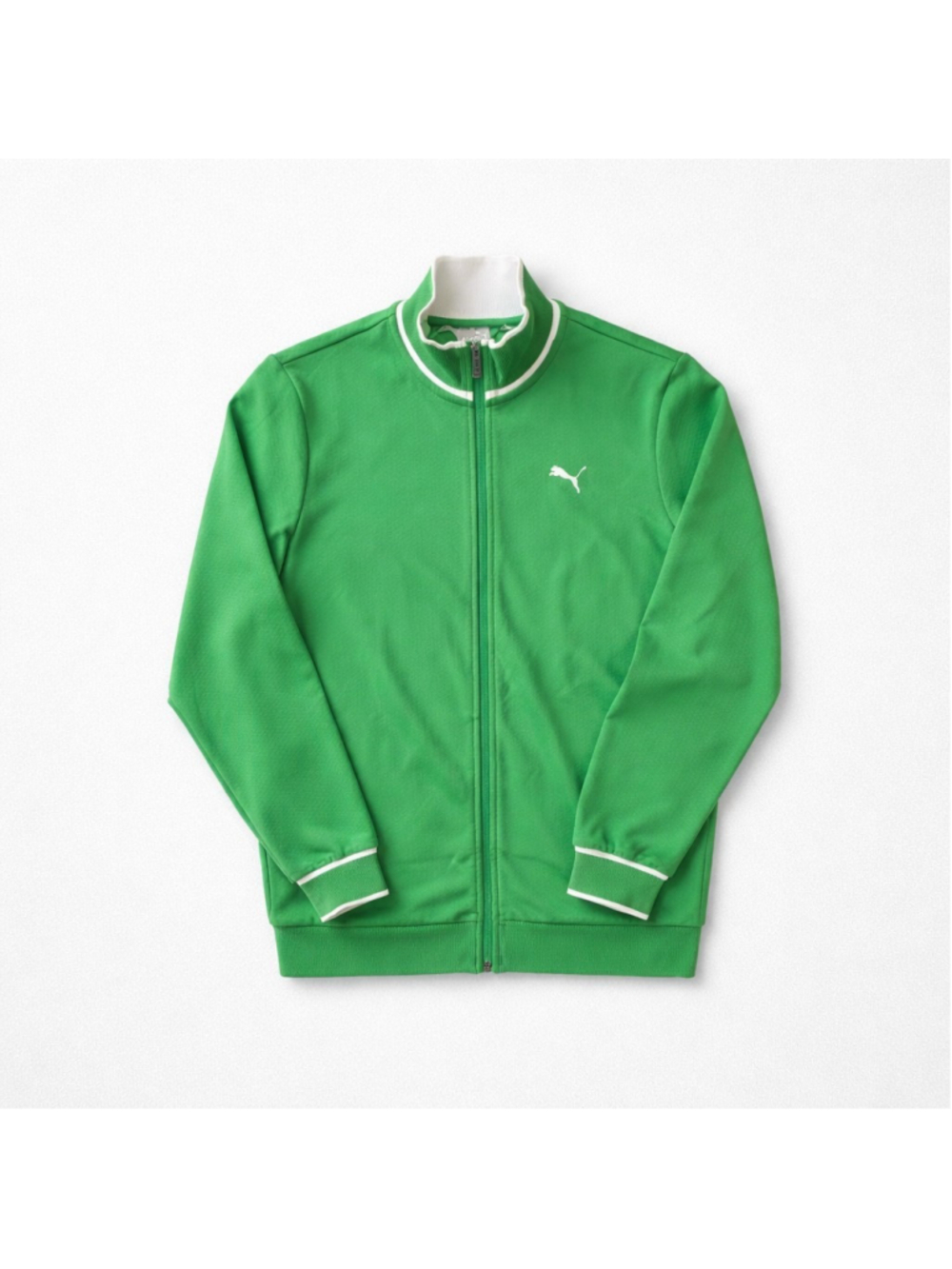 PUMA Sport Full Zip Track Jacket Green Men's Size M